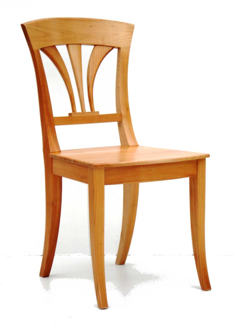 Stuhl 24 P, ein gutbürgerlicher, breit einladender und bequemer Stuhl aus der Biedermeierzeit
